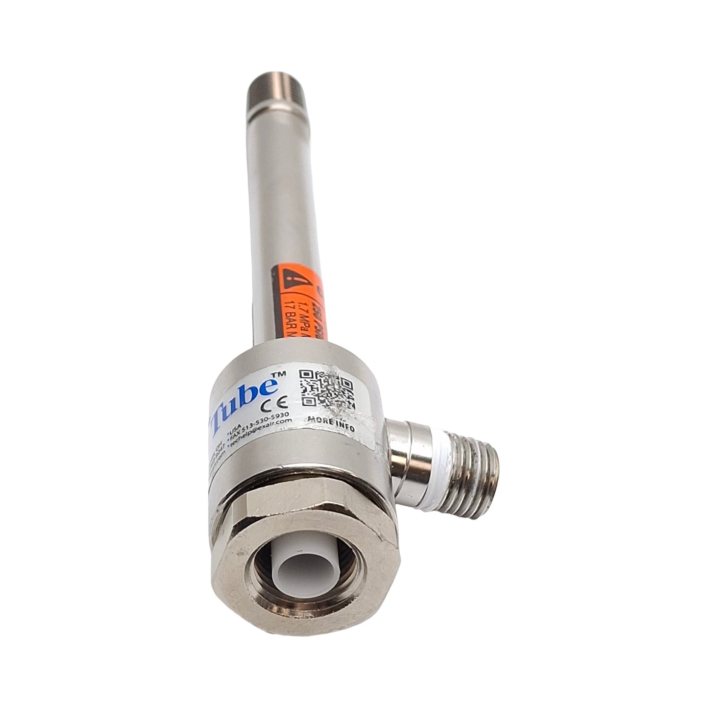 Used Exair 3215 Medium Cold Air Vortex Tube 20-250Psig, 10-40SCFM, 1/4in NPT