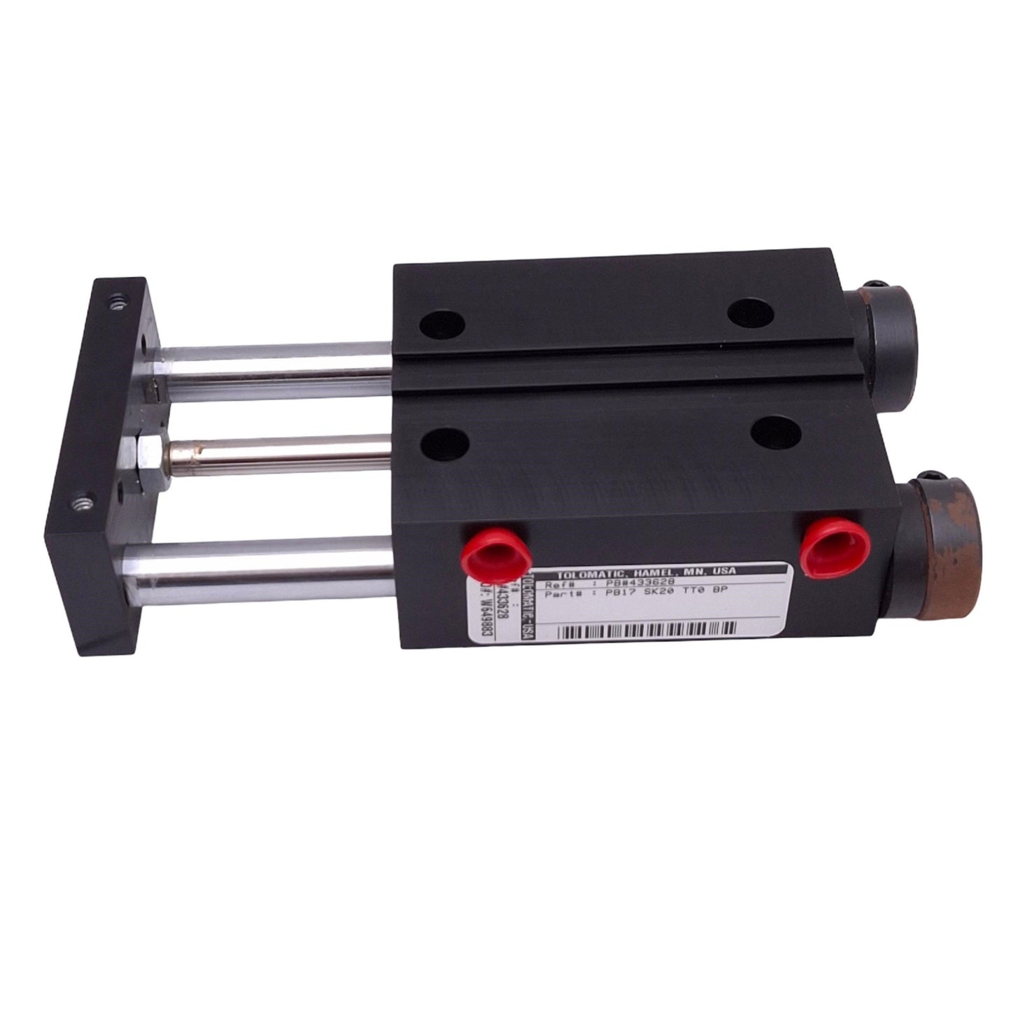 New Tolomatic PB17 SK20 TT0 BP Guided Cylinder, 1-1/16in Bore, 2in Stroke, 1/8in NPT