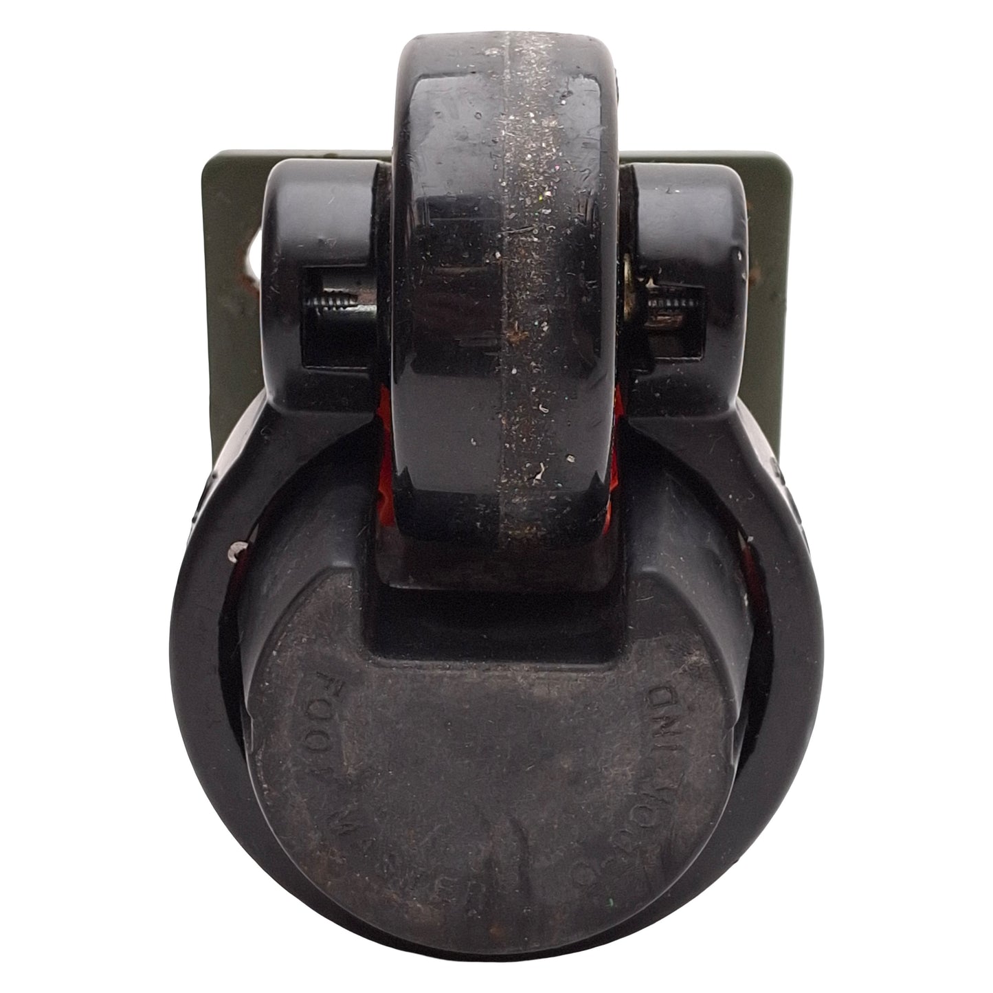 Used Foot Master GD-100-F-NYN-PUS-FBL Leveling Caster ø75x30mm Wheel, 115x102mm Plate