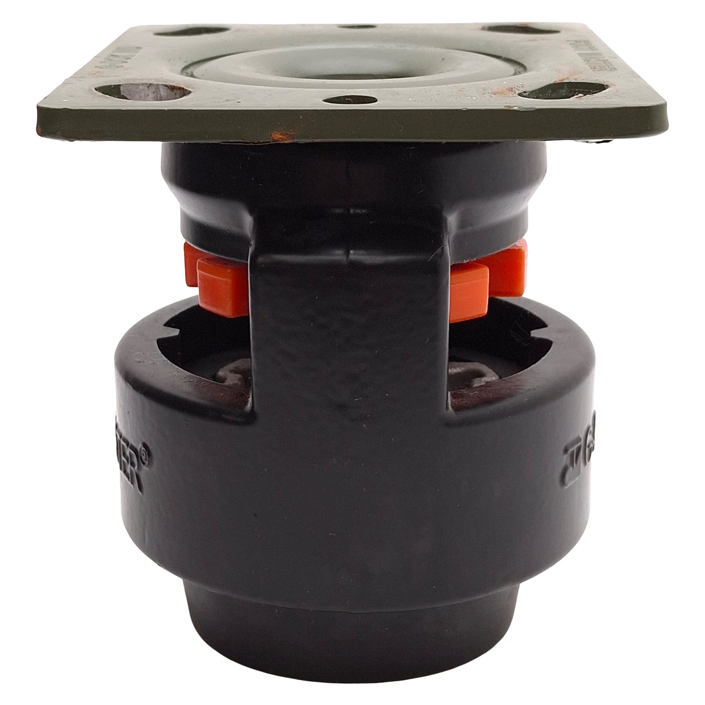 Used Foot Master GD-100-F-NYN-PUS-FBL Leveling Caster ø75x30mm Wheel, 115x102mm Plate