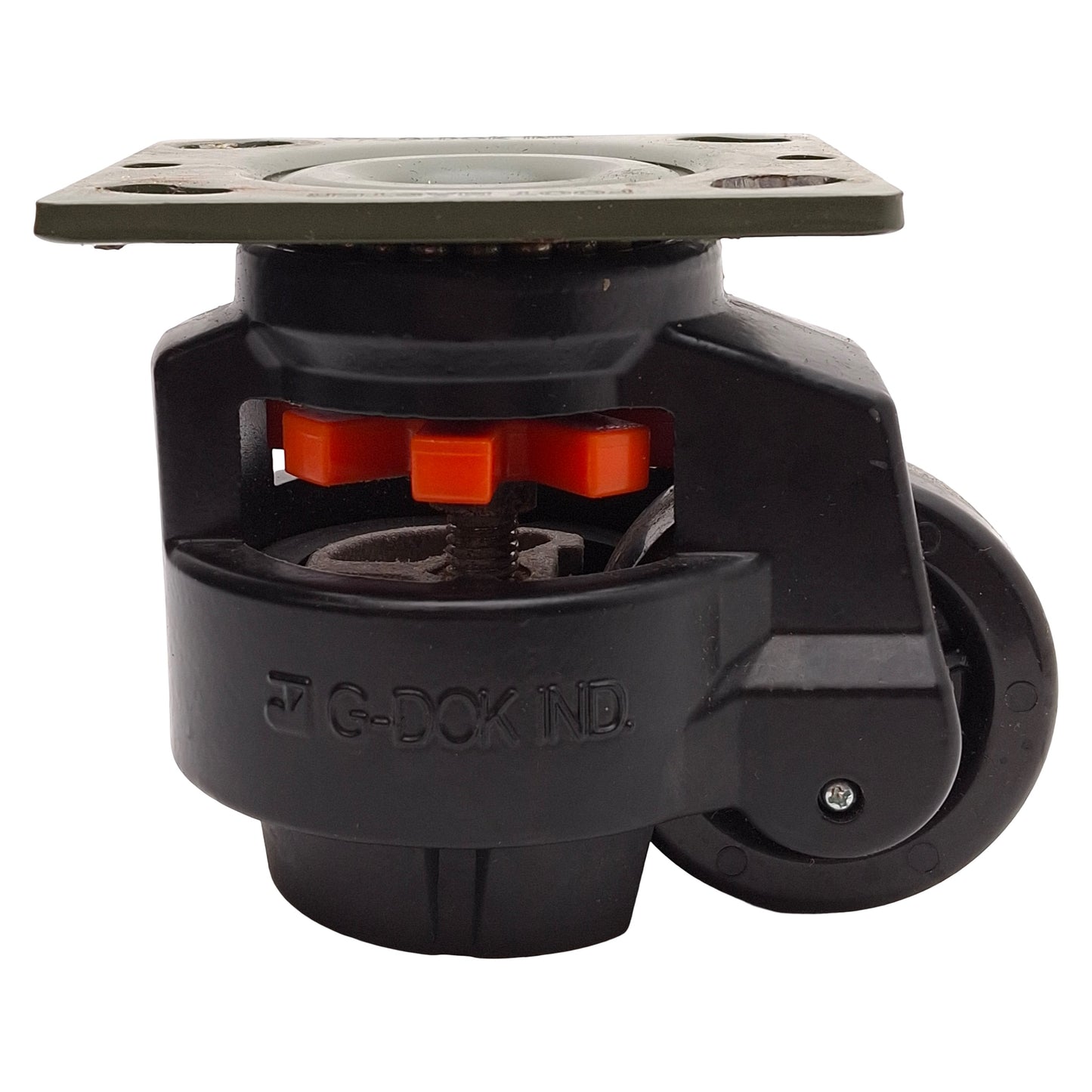 Used Foot Master GD-100-F-NYN-PUS-FBL Leveling Caster ø75x30mm Wheel, 115x102mm Plate