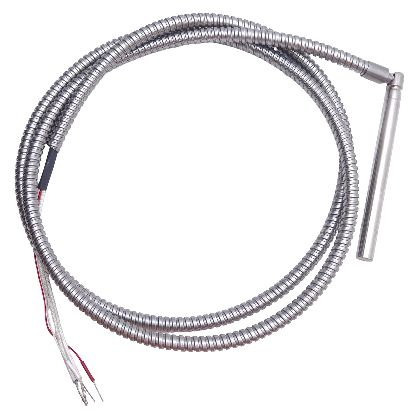 Used Entherm HR37043R Right-Angled Cartridge Heater, ø3/8 x 4in, 120VAC 300W, 5ft