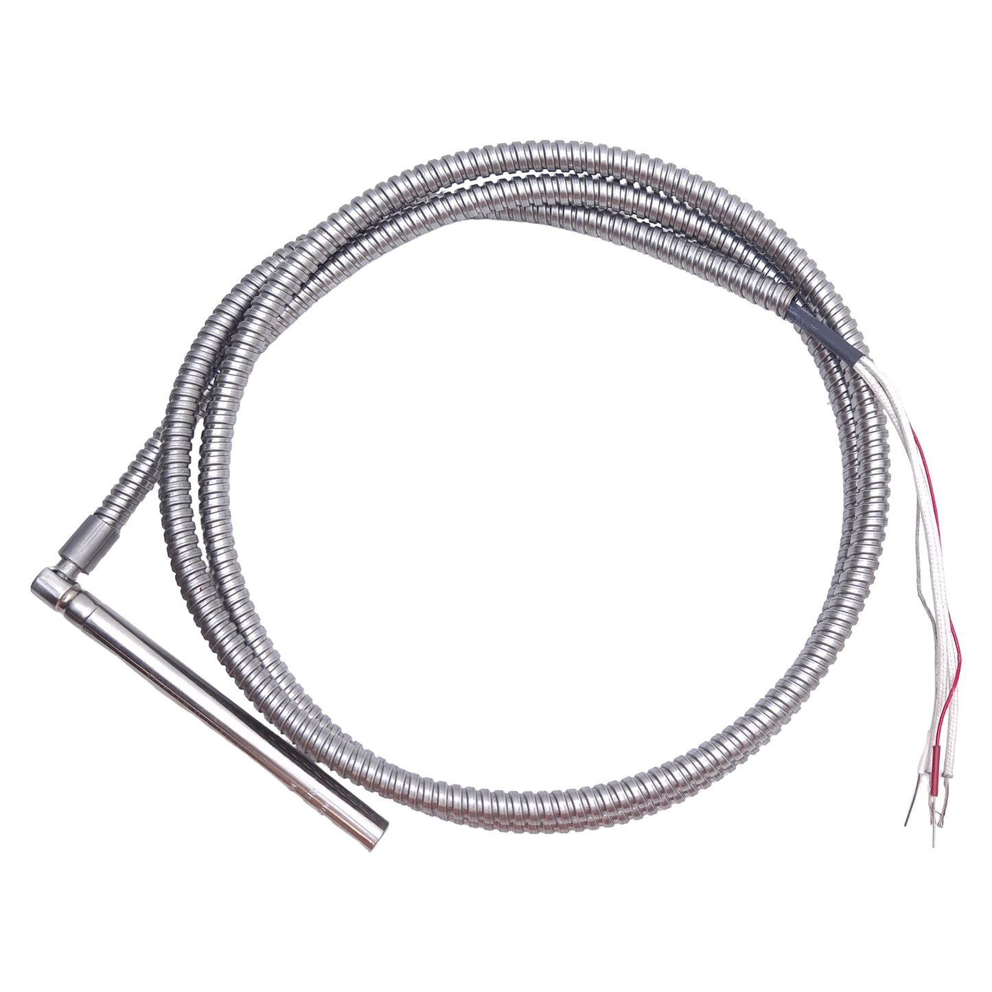 Used Entherm HR37043R Right-Angled Cartridge Heater, ø3/8 x 4in, 120VAC 300W, 5ft