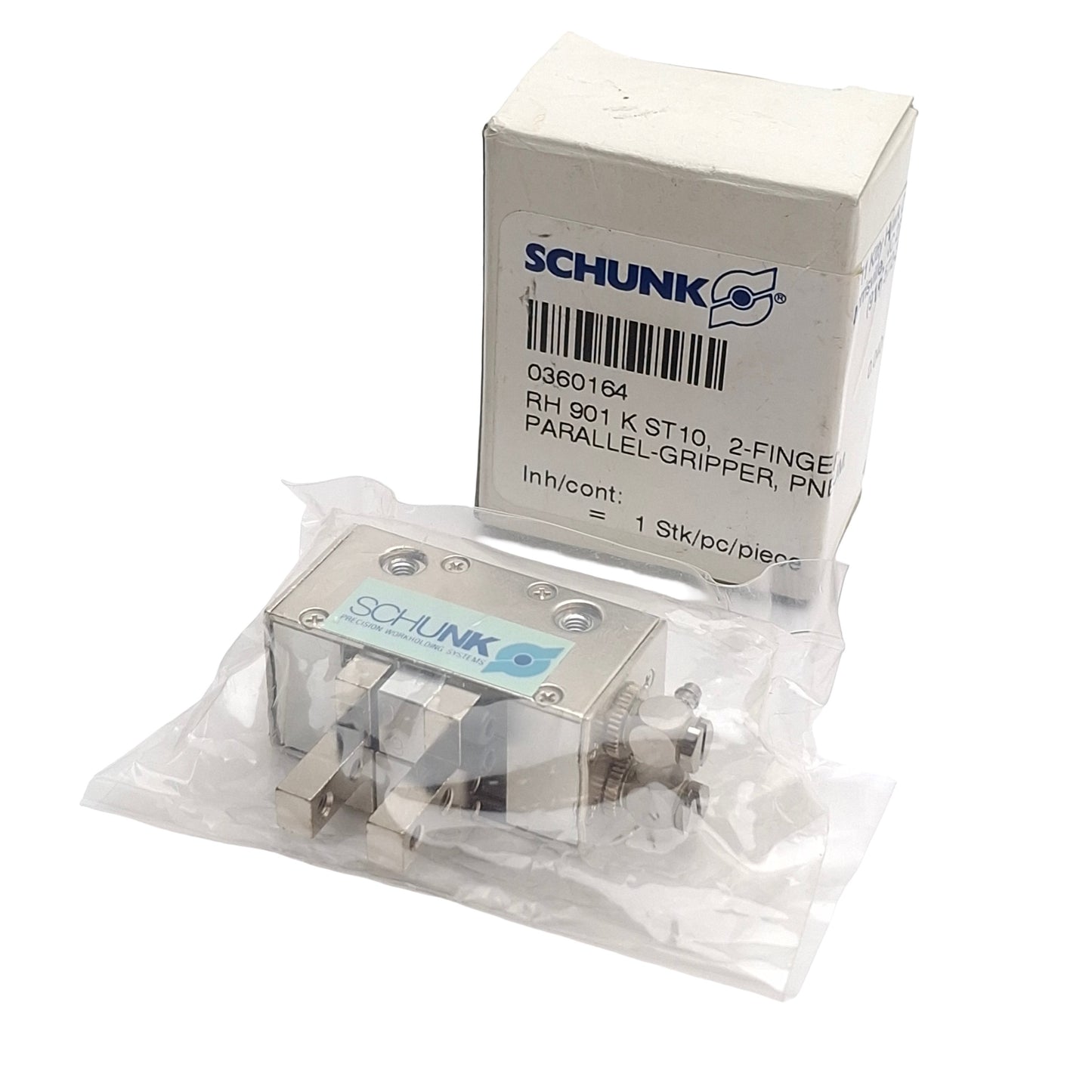 New Schunk RH901K-ST10 Parallel Gripper, Stroke: 5mm per Finger 7bar Max, M3, 360154