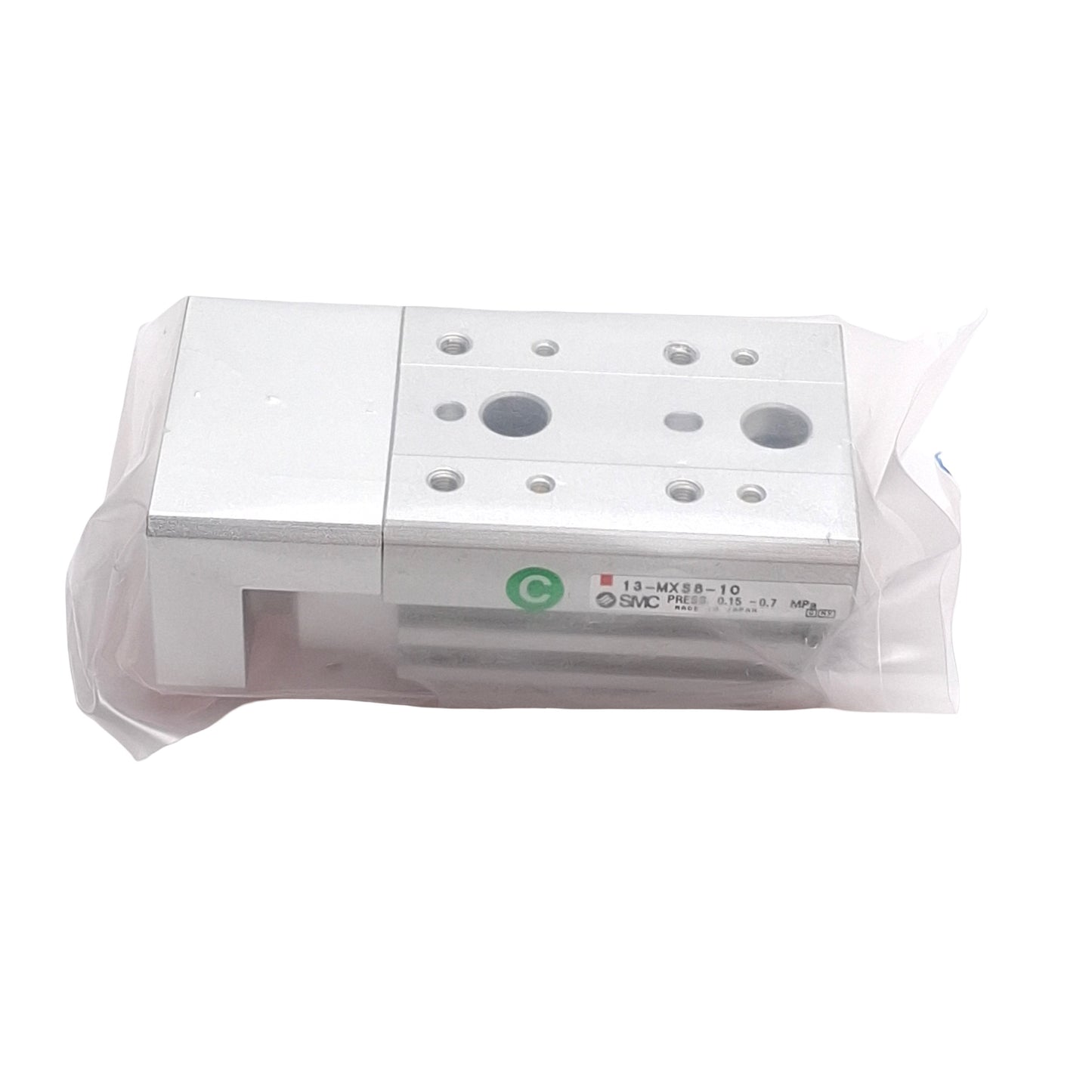 New – Open box SMC 13-MXS8-10 Air Slide Table, 8mm Bore 10mm Stroke, 0.15-0.7MPa, M5x0.8