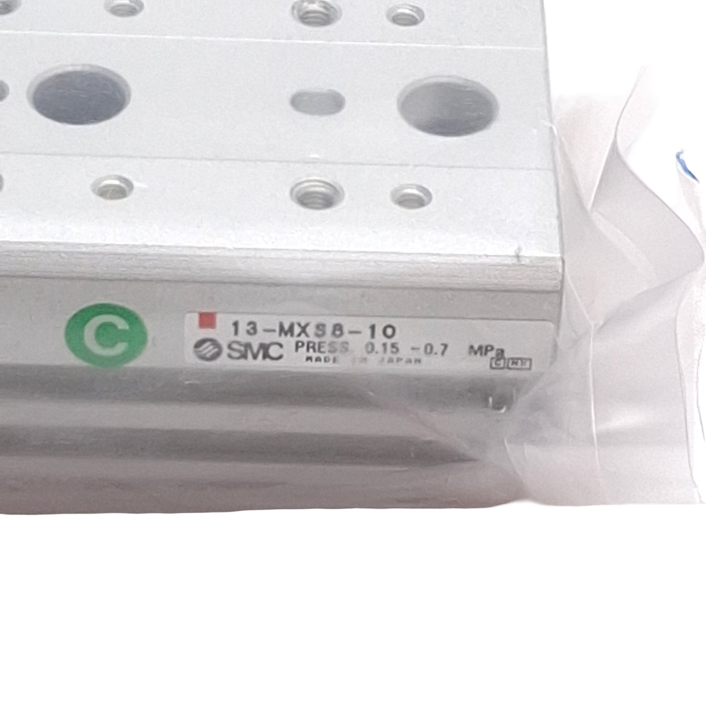 New – Open box SMC 13-MXS8-10 Air Slide Table, 8mm Bore 10mm Stroke, 0.15-0.7MPa, M5x0.8