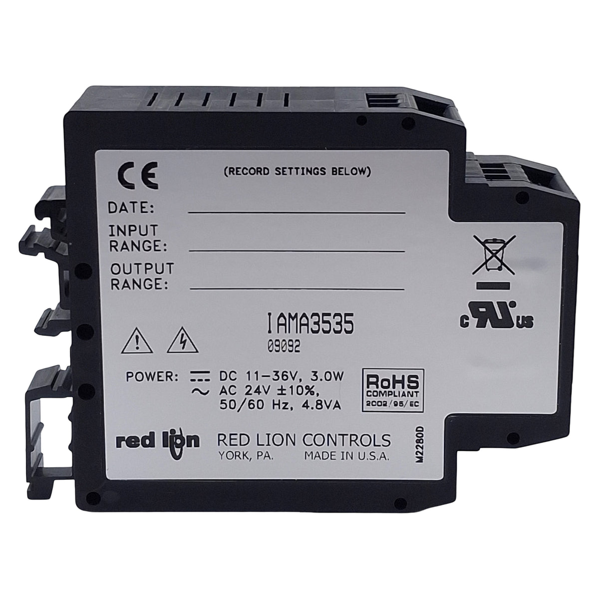 New Red Lion IAMA3535 Universal Signal Conditioning Converter, 3W, 11-36VDC/24VAC