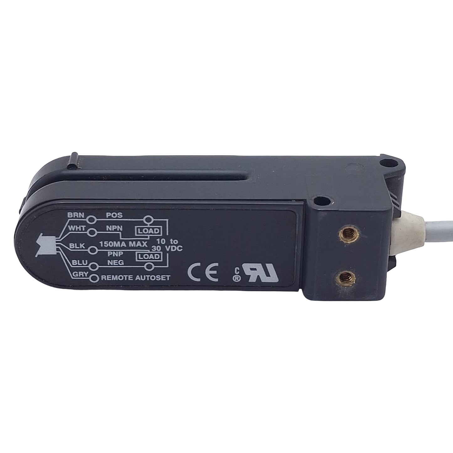 Used Tri-Tronics MEWLC Fork Registration Mark Sensor, NPN/PNP, 10-30VDC, 5-Pin M12