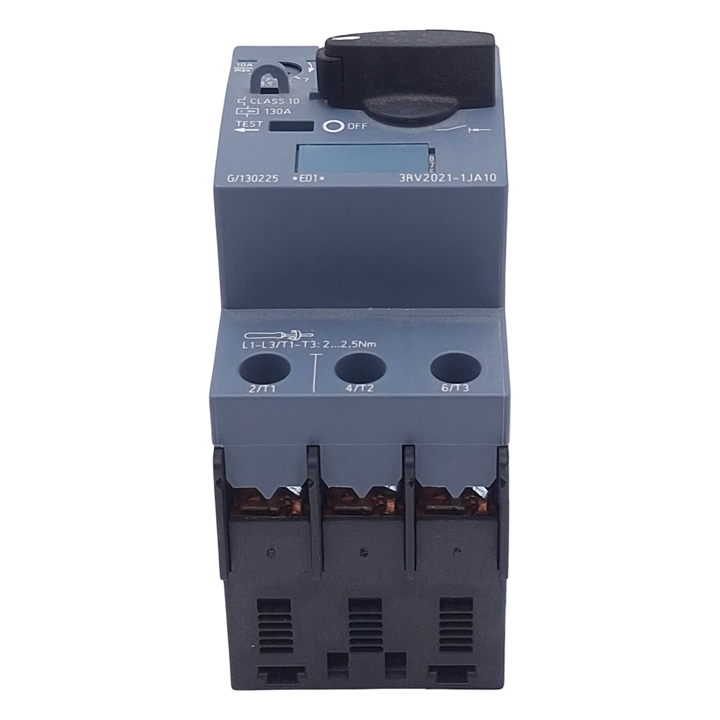 New – Open box Siemens 3RV2021-1JA10 SIRIUS Motor Circuit Breaker, 3-Pole, 7-10A Range, 690VAC