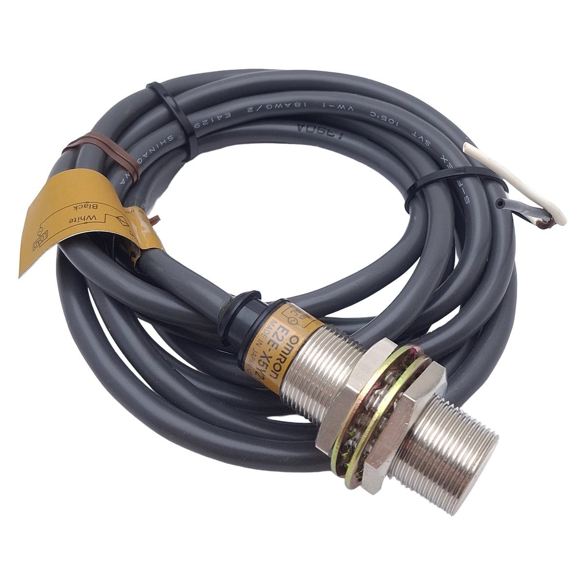 New – Open box Omron E2E-X5Y2-53US Proximity Sensor, NC, 5mm Range, 120VAC, M18 Barrel, 2-Wire