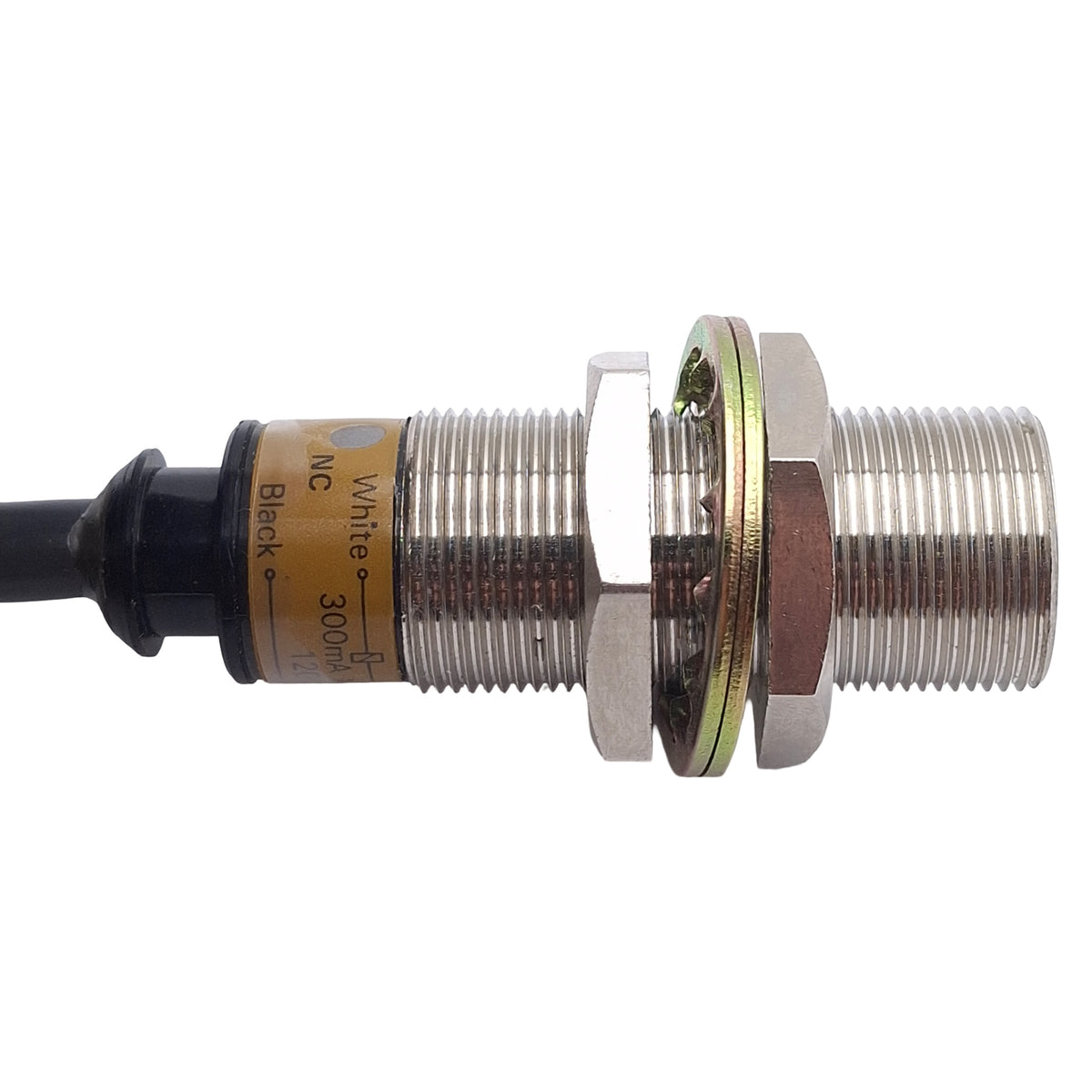 New – Open box Omron E2E-X5Y2-53US Proximity Sensor, NC, 5mm Range, 120VAC, M18 Barrel, 2-Wire