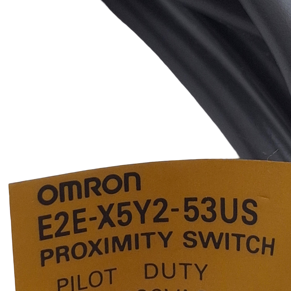 New – Open box Omron E2E-X5Y2-53US Proximity Sensor, NC, 5mm Range, 120VAC, M18 Barrel, 2-Wire