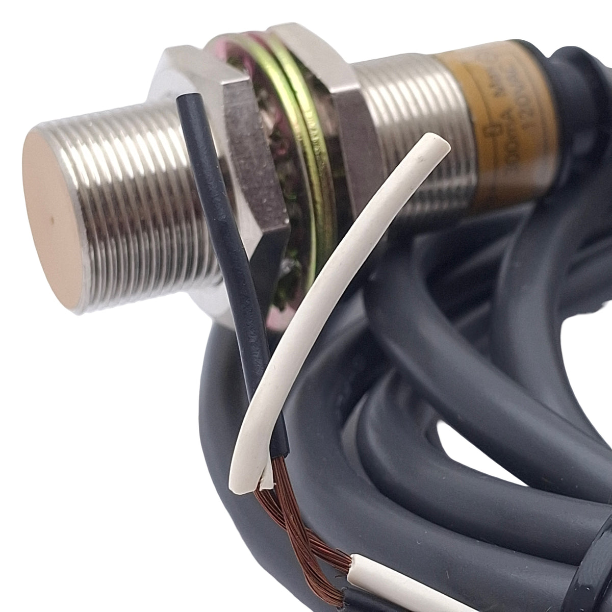 New – Open box Omron E2E-X5Y2-53US Proximity Sensor, NC, 5mm Range, 120VAC, M18 Barrel, 2-Wire