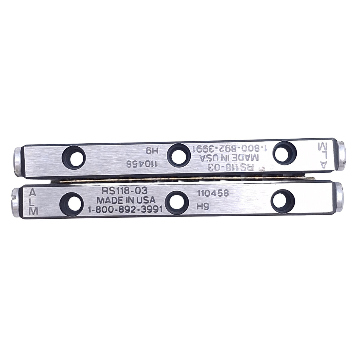 New ALM RS118-03 Cross Roller Linear Rail Set, 75mm Length, 34mm Travel, 348lbs