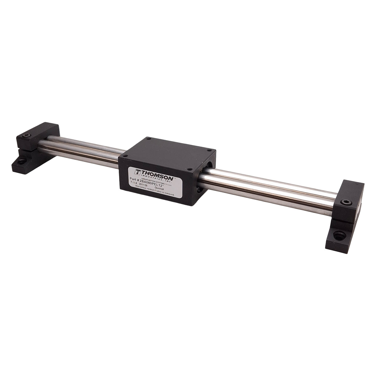 New Thomson 2BA080PEL12 Linear Guide, 8in Travel, ø0.5in Twin Shaft, 12in Length