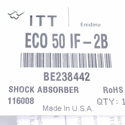 New Enidine ECO 50 IF-2B Shock Absorber 0.88in Stroke, 3/4-16 UNF Barrel, 550in-lbs