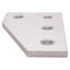 Used Lot of 10 80/20 4150 90-Degree Angled Flat Plate, 10-Series, 4-Hole, 3in x 2in