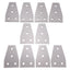 Used Lot of 10 80/20 4141 Tee Flat Plate, 10-Series, 4-hole, 3in x 2in x 0.188in