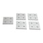 New Lot of 5 80/20 4167 4-Hole Square Flat Plates, 2in x 2in x 0.188in, 10-Series