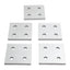 New Lot of 5 80/20 4167 4-Hole Square Flat Plates, 2in x 2in x 0.188in, 10-Series