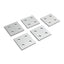 New Lot of 5 80/20 4167 4-Hole Square Flat Plates, 2in x 2in x 0.188in, 10-Series