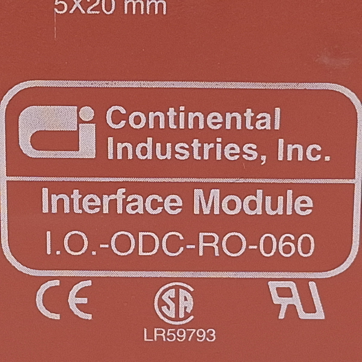 Used Continental I/O.-ODC-RO-060 Interface Module, 4-28VDC Input, 5-60VDC 0-3A Output