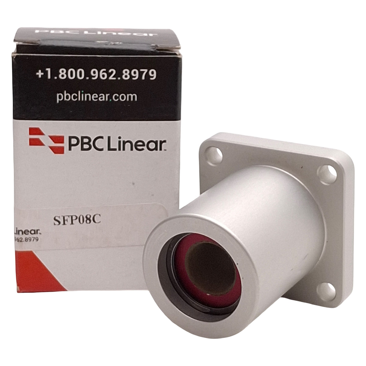 New PBC Linear SFP08C Plain Linear Bearing, ø1/2in ID, ø1-1/4in OD, 1-5/8in Flange