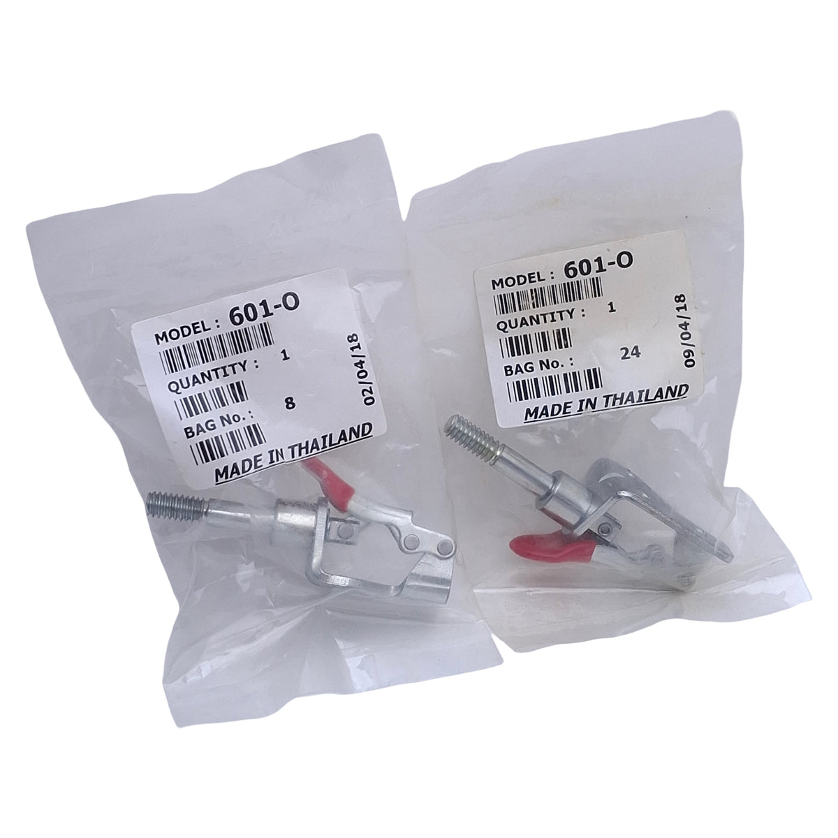 New Lot of 2 Destaco 601-O Straight Line Action Toggle Clamp, 0.63in Travel, 100lbf