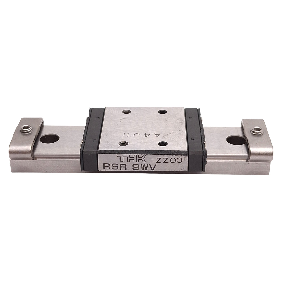 Used THK RSR9WV Linear Guide Assembly, 18x80mm Rail, 39x40mm Carriage, M2.6, 2.45kN