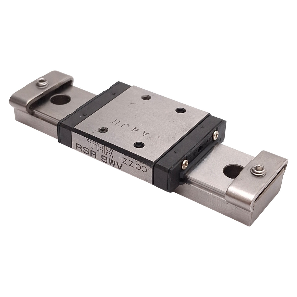 Used THK RSR9WV Linear Guide Assembly, 18x80mm Rail, 39x40mm Carriage, M2.6, 2.45kN