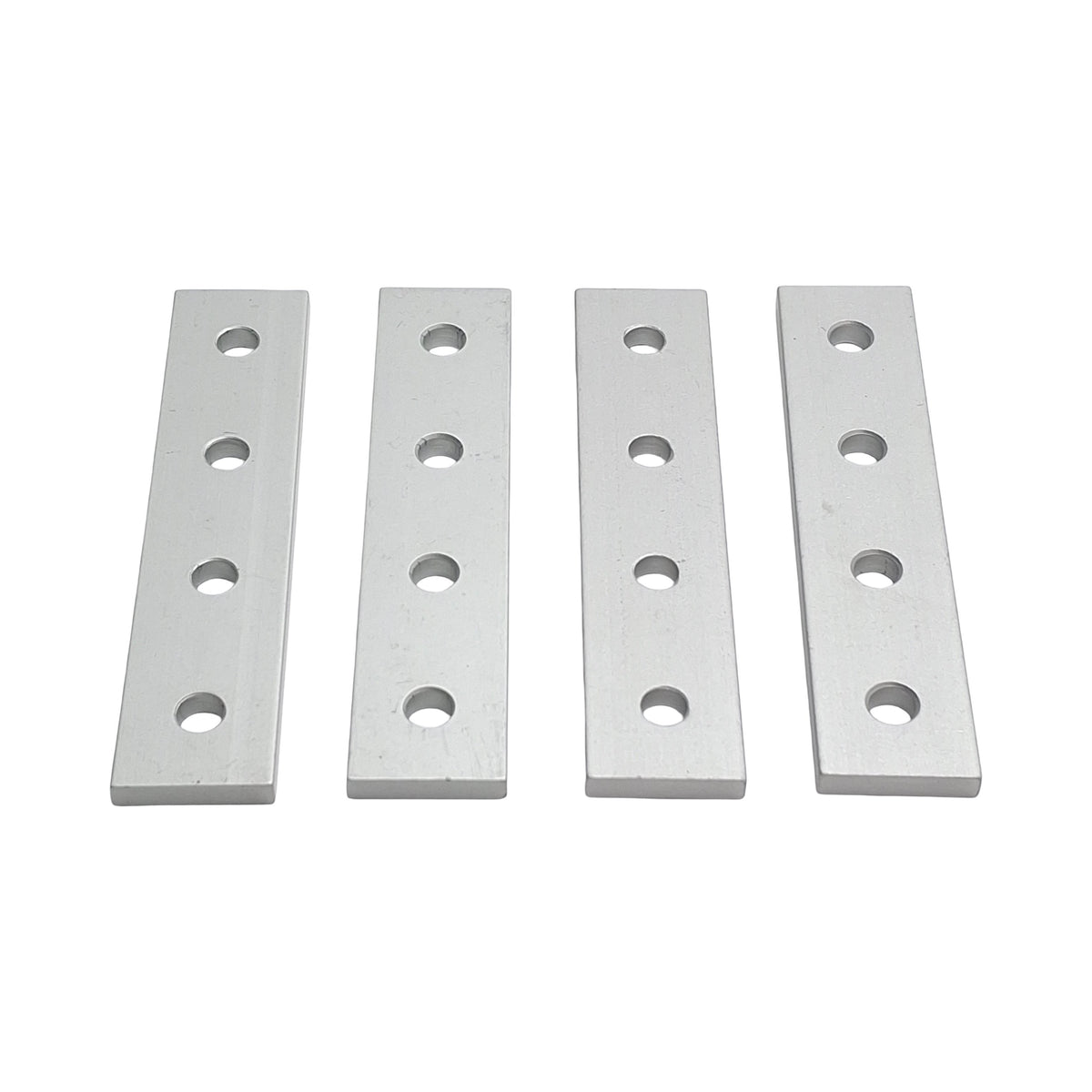 New Lot of 4 80/20 4117 Four Hole Straight Flat Plate, 10-Series, 4in x 0.875in