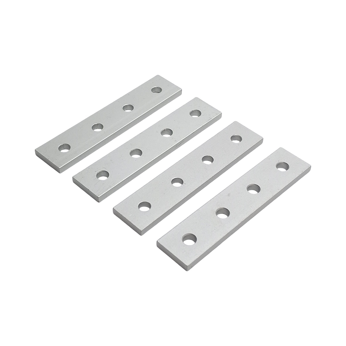 New Lot of 4 80/20 4117 Four Hole Straight Flat Plate, 10-Series, 4in x 0.875in