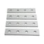 New Lot of 4 80/20 4117 Four Hole Straight Flat Plate, 10-Series, 4in x 0.875in