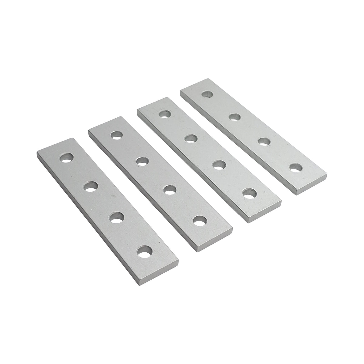 New Lot of 4 80/20 4117 Four Hole Straight Flat Plate, 10-Series, 4in x 0.875in