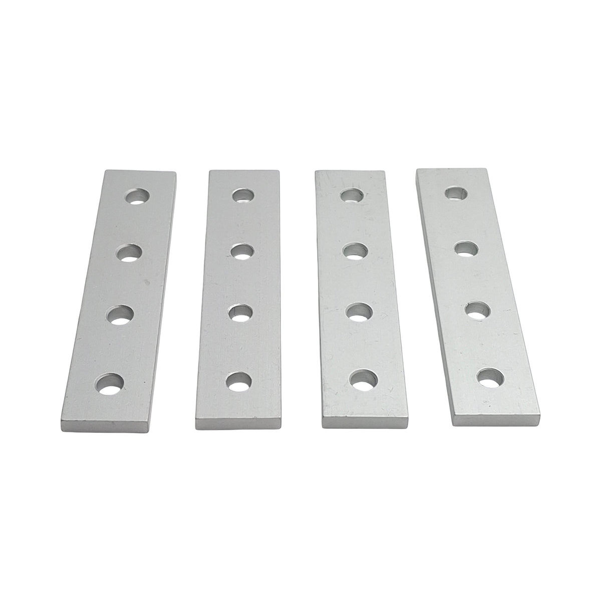 New Lot of 4 80/20 4117 Four Hole Straight Flat Plate, 10-Series, 4in x 0.875in