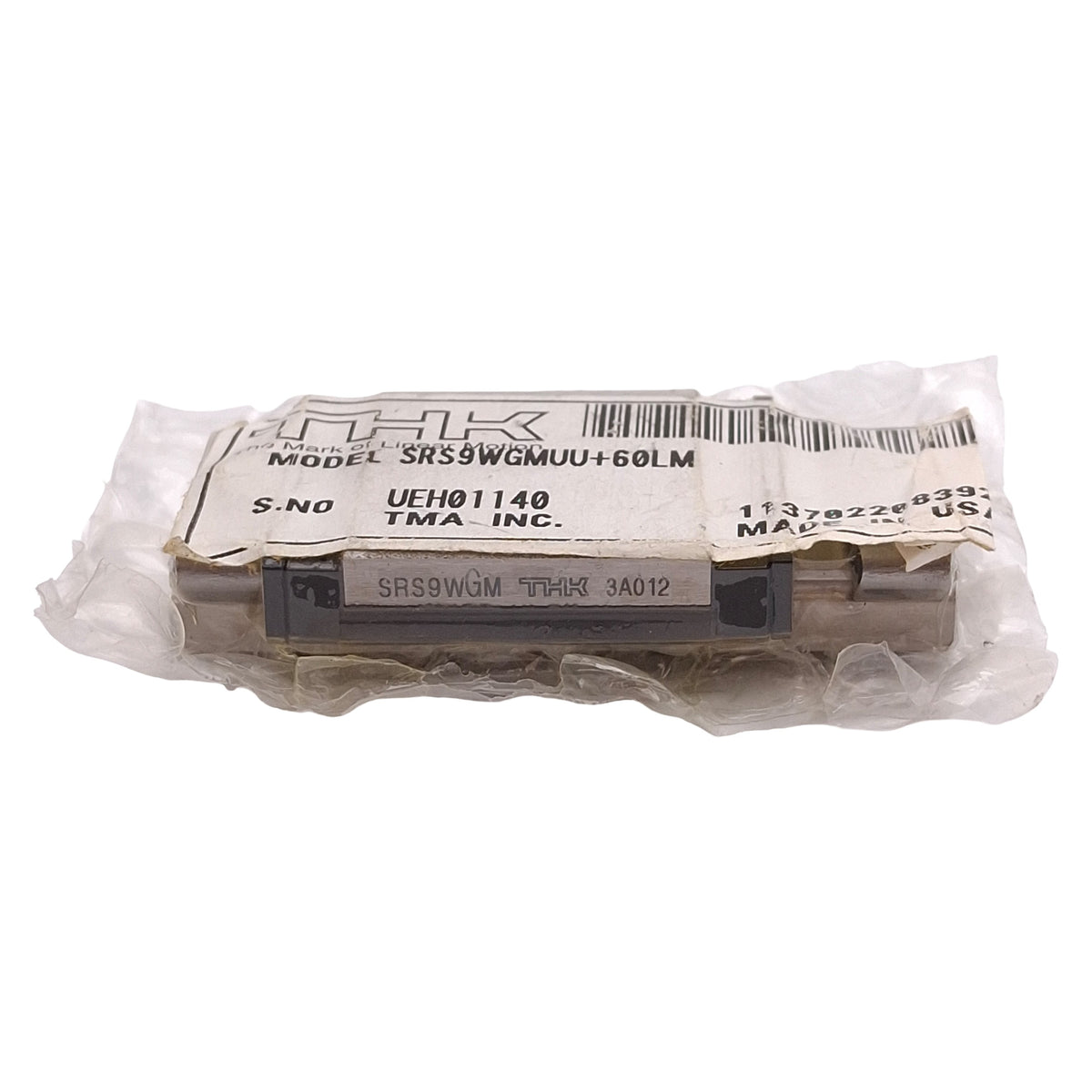 New THK SRS9WGMUU+60LM Linear Guide Assembly, 18x60mm Rail, 39x30mm Carriage, 2.67kN