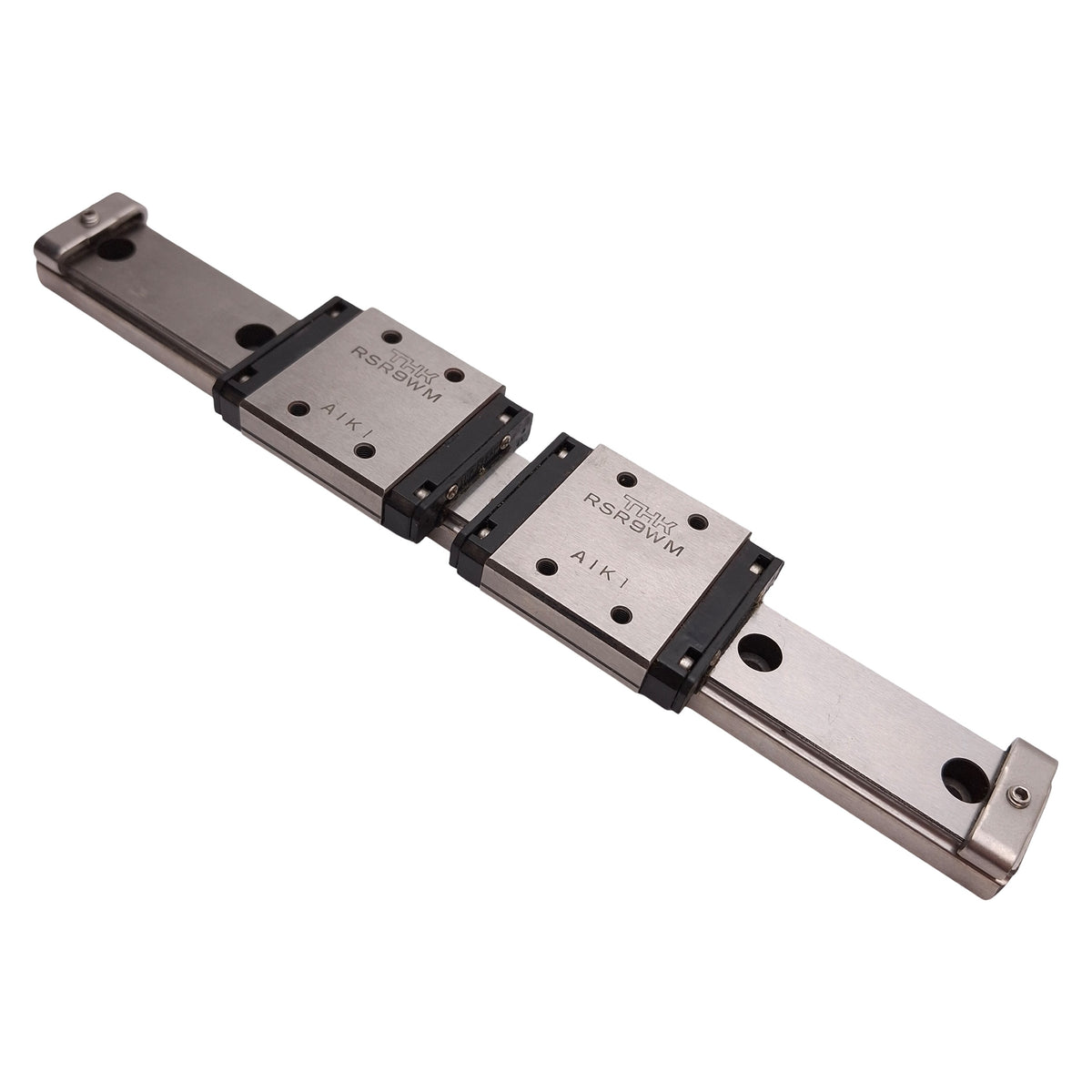 Used THK RSR9WM Linear Guide Assembly, 18x170mm Rail, (2x) 39x30mm Carriages, 2.45kN