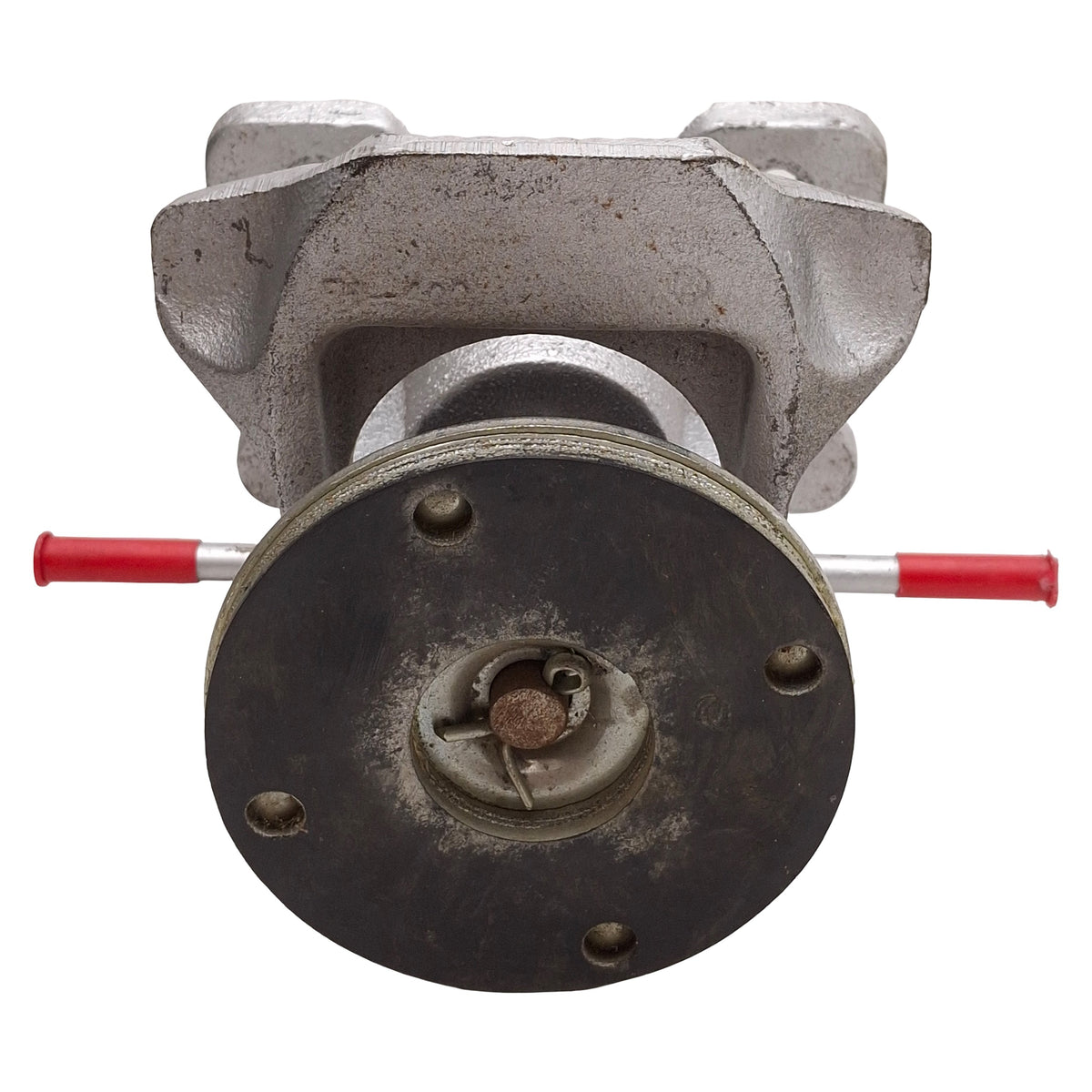 Used Bassick FH-400 Floor Lock, 4-3/4in Retracted, 5-1/2in Extended, 2-5/8 x 3-5/8in