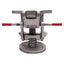 Used Bassick FH-400 Floor Lock, 4-3/4in Retracted, 5-1/2in Extended, 2-5/8 x 3-5/8in