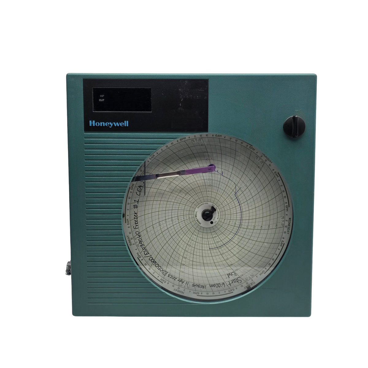 Used Honeywell DR4331-20E0-B0100-0000-0000-00-000-E0 Circular Chart Recorder 100-240V