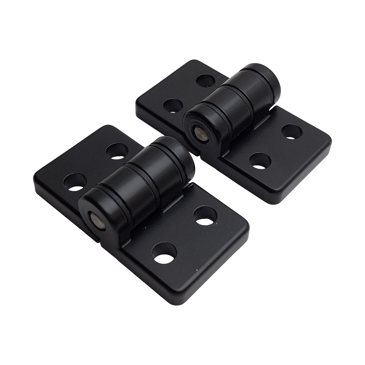 New – Open box Lot of 2 80/20 4489 Four Hole Zinc Hinge, 15-Series, 1.57in Width, 1.7in C2C