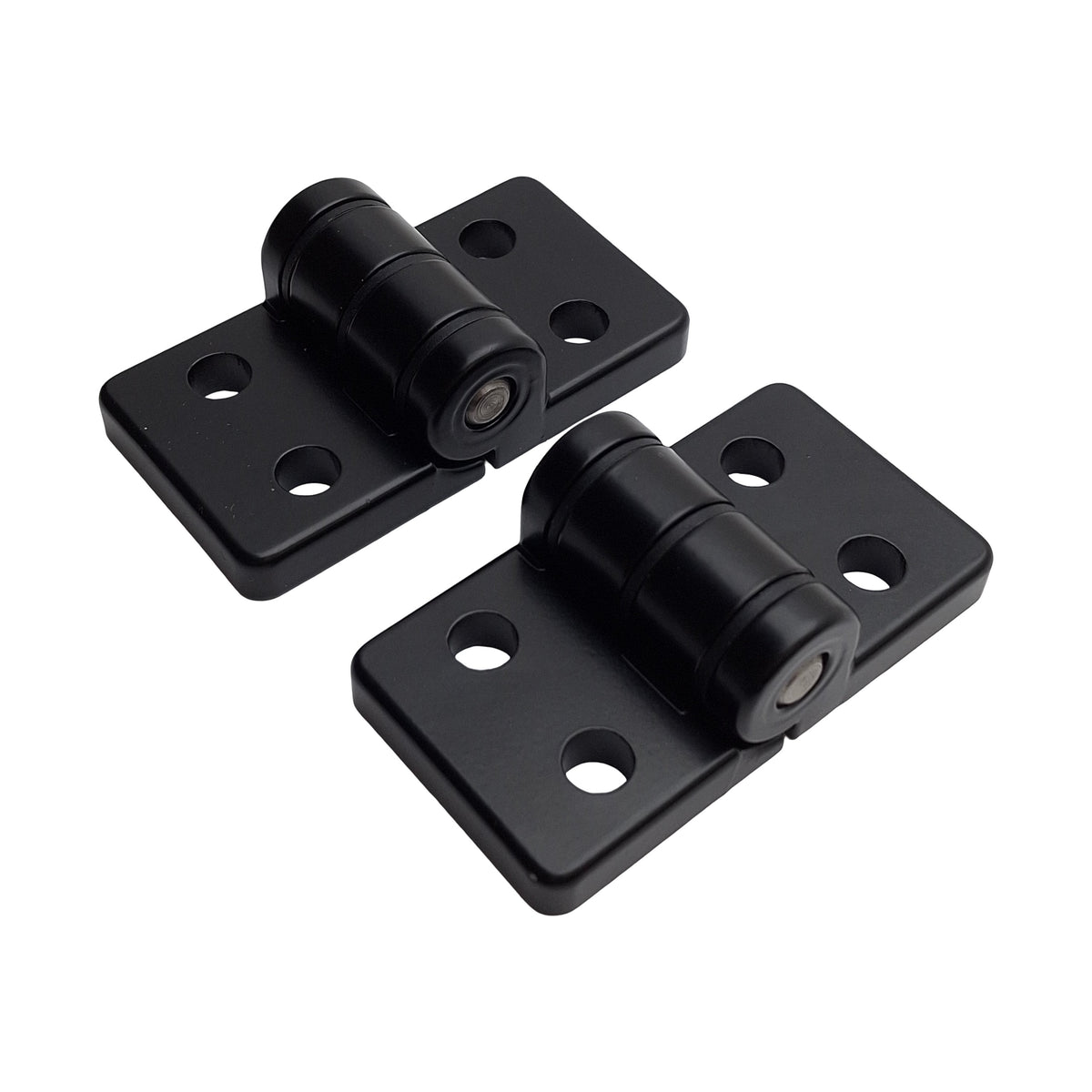New – Open box Lot of 2 80/20 4489 Four Hole Zinc Hinge, 15-Series, 1.57in Width, 1.7in C2C