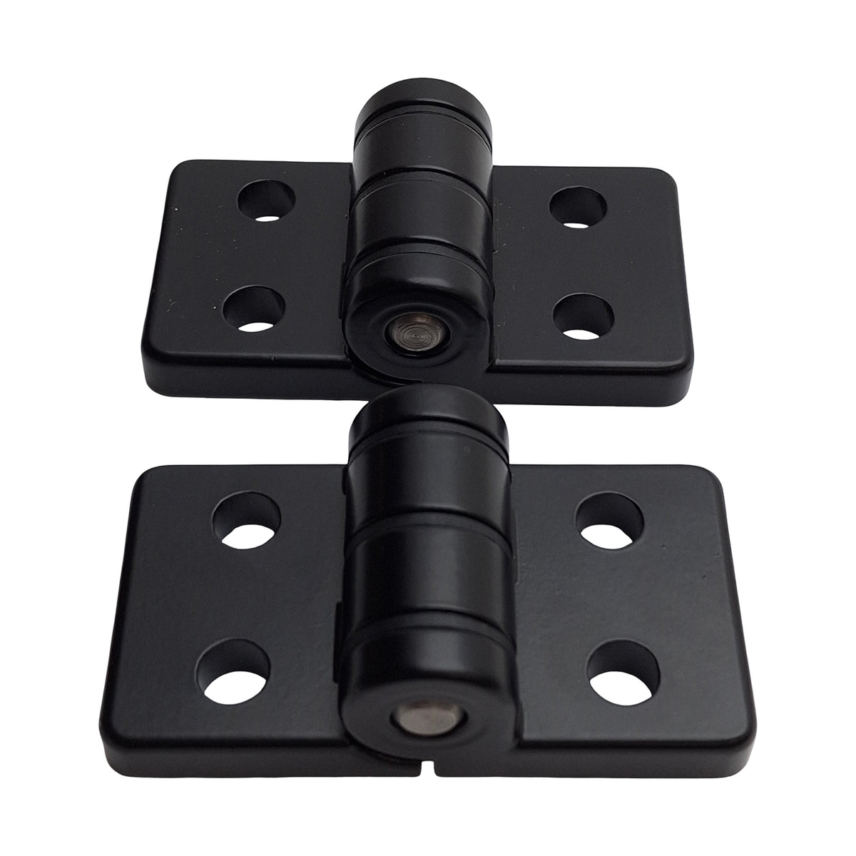 New – Open box Lot of 2 80/20 4489 Four Hole Zinc Hinge, 15-Series, 1.57in Width, 1.7in C2C