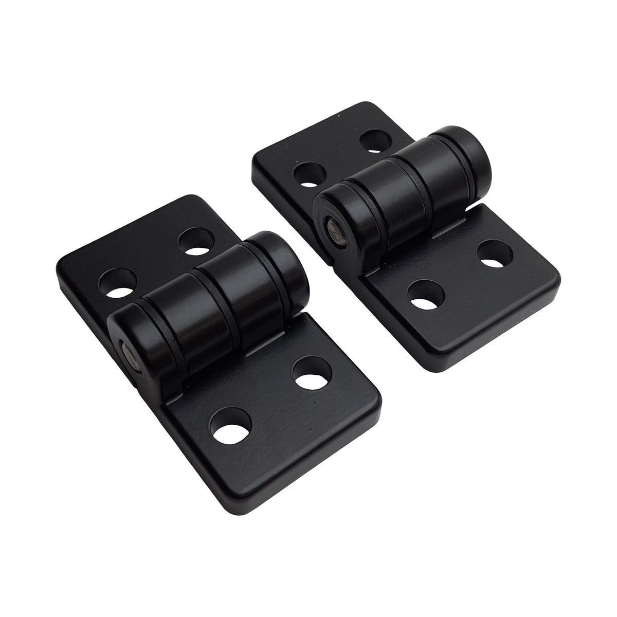 New – Open box Lot of 2 80/20 4489 Four Hole Zinc Hinge, 15-Series, 1.57in Width, 1.7in C2C