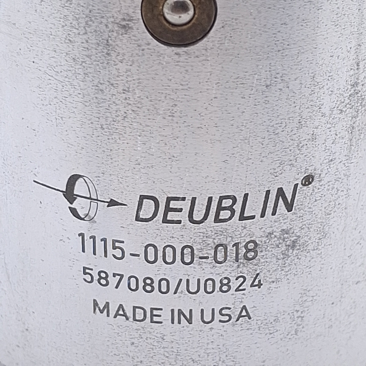 Used Deublin 1115-000-018 Rotary Union, 3/8in NPT Female to 1/4in NPT Male, 1500RPM