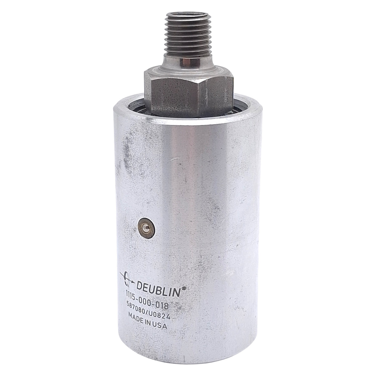 Used Deublin 1115-000-018 Rotary Union, 3/8in NPT Female to 1/4in NPT Male, 1500RPM