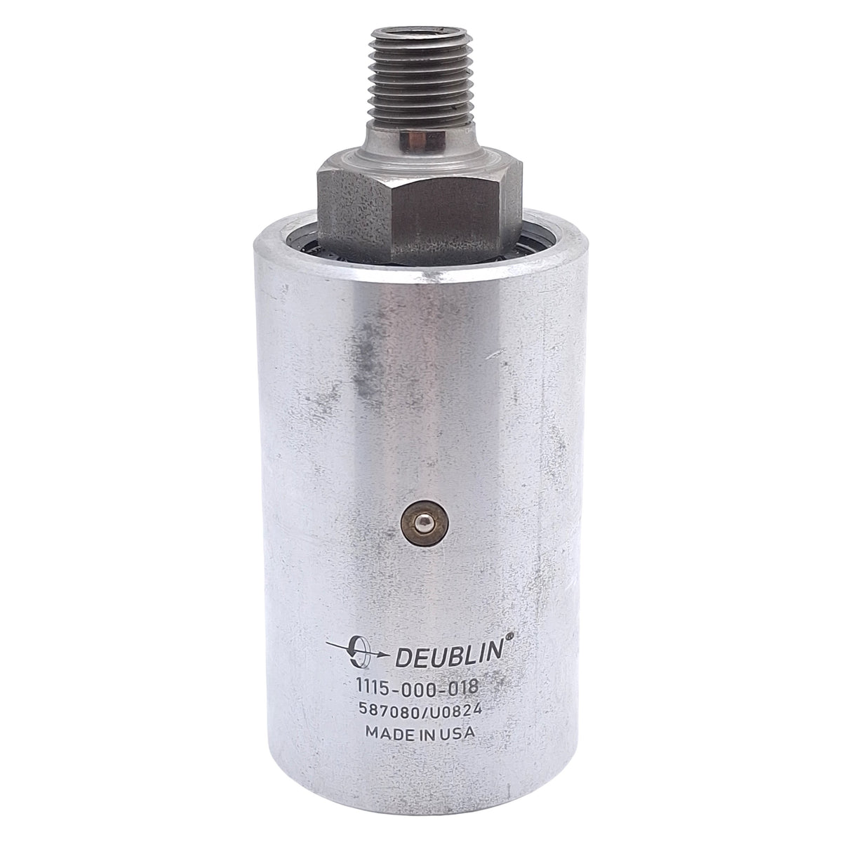 Used Deublin 1115-000-018 Rotary Union, 3/8in NPT Female to 1/4in NPT Male, 1500RPM