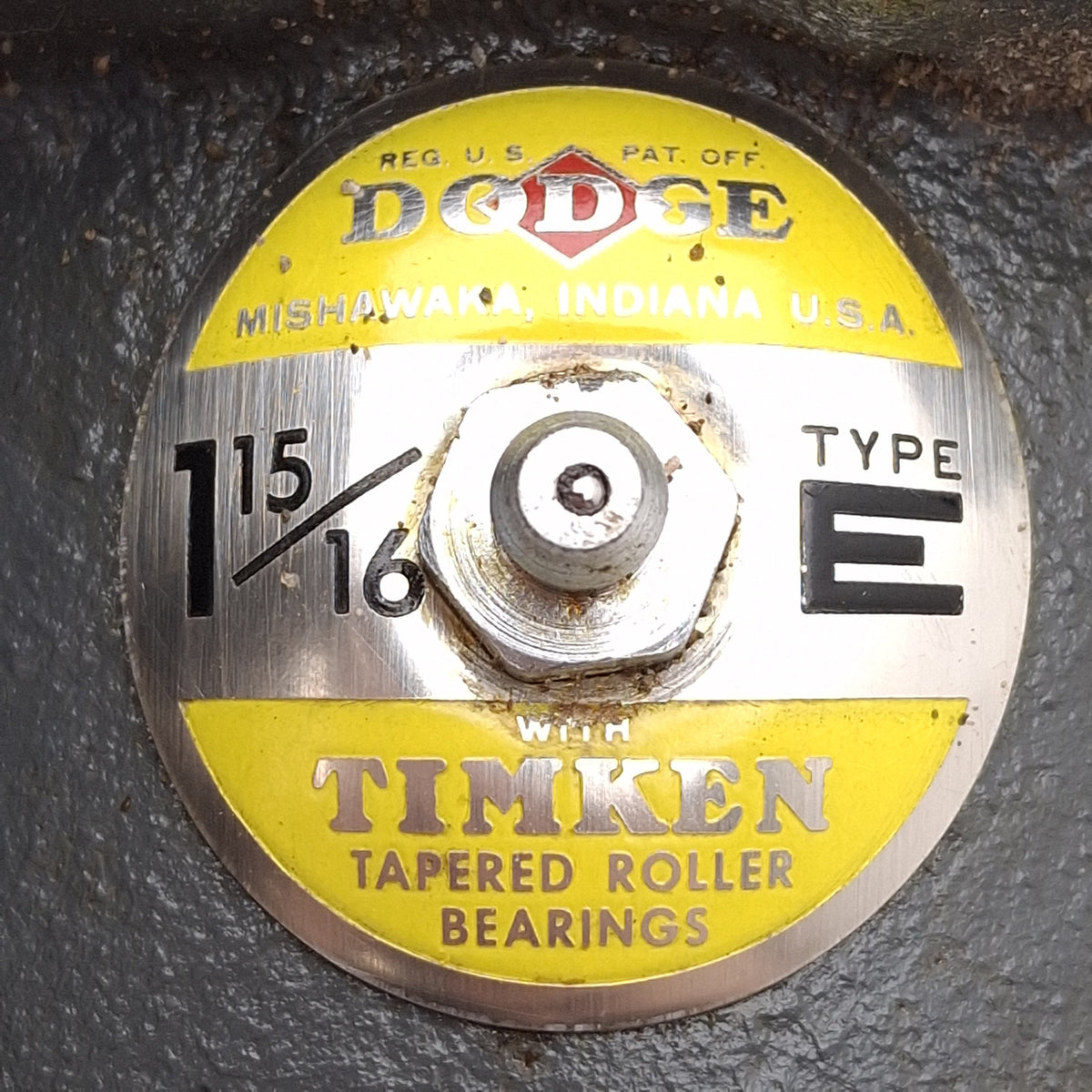 Used Timken E-4BF-TRB-1 15/16 Type E Flange Bearing, ø1-15/16in Bore, 5-5/8in Flange