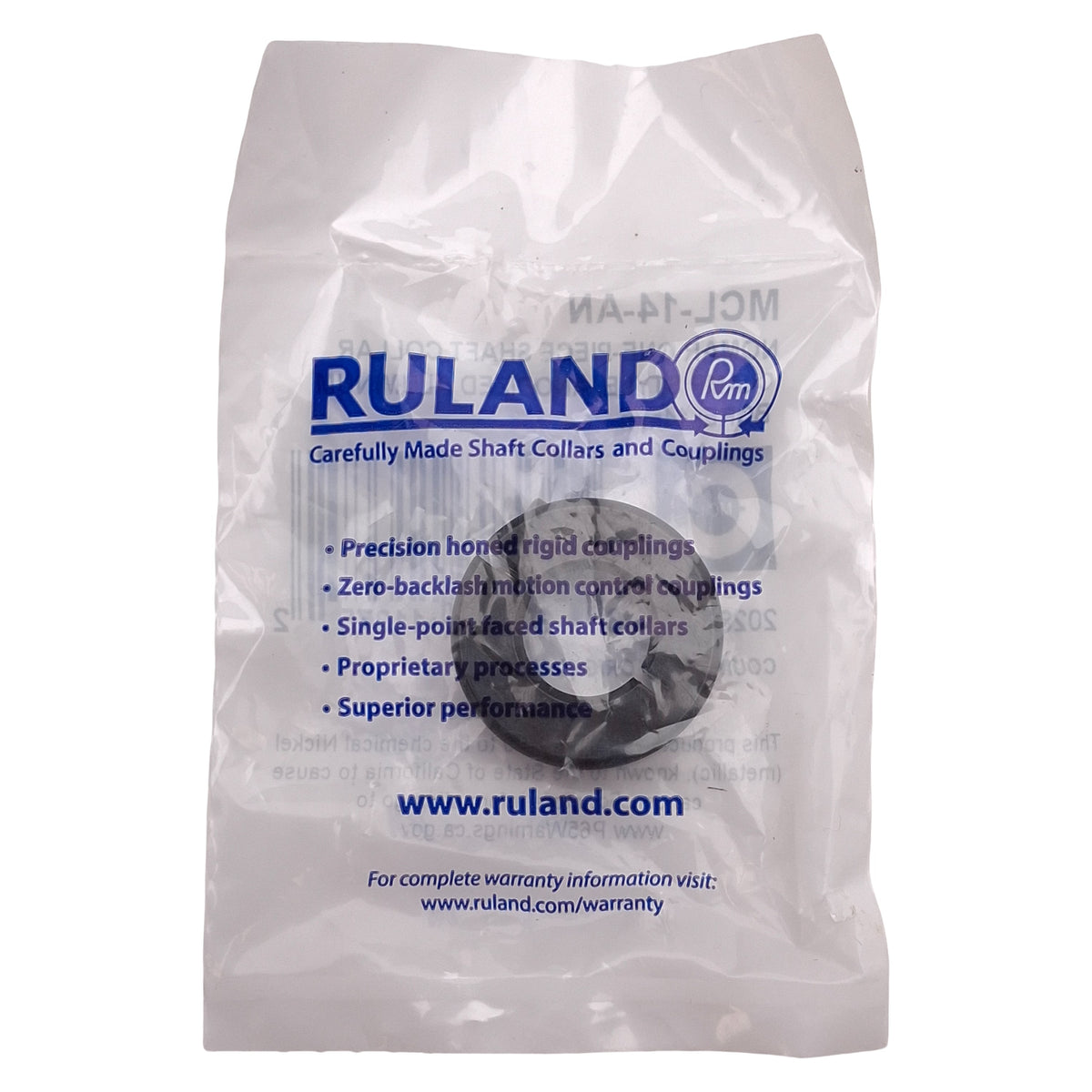 New Lot of 3 Ruland MCL-14-AN One-Piece Shaft Collar, ø14mm ID, ø30mm OD, 11mm Wide