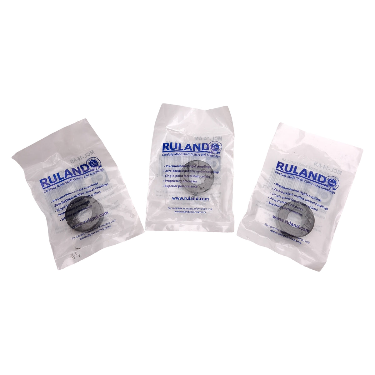New Lot of 3 Ruland MCL-14-AN One-Piece Shaft Collar, ø14mm ID, ø30mm OD, 11mm Wide